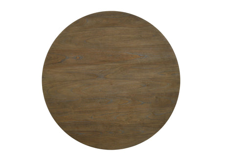 Havanna - Wide Vintage Contemporary Round Dining Table With Off White Colored Base - Walnut - Furniture Home Direct