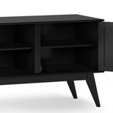 Draper - Handcrafted Mid Century Low TV Media Stand - Furniture Home Direct