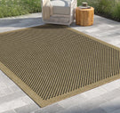 Earth - Indoor / Outdoor Area Rug Polypropylene - Jute / Black - Furniture Home Direct