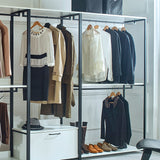 Fiona - Freestanding Walk In Closet System With Metal Frame Melamine - White