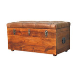 Buffalo - Leather Storage Trunk - Furniture Home Direct