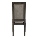 Dining Set Round Table Upholstered Chairs Seats Six Brown - Furniture Home Direct