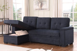 Lucca II - 84.5"W Reversible Sleeper Sectional Sofa with Storage Chaise - Furniture Home Direct