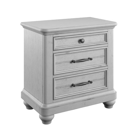 Mariano - 3 Drawer Nightstand With USB - Gray - Furniture Home Direct