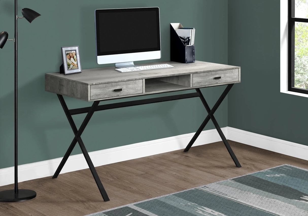 Computer Desk For Home Office, Laptop, Storage Drawers, Glossy Contemporary & Modern - Furniture Home Direct