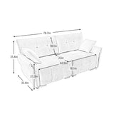 Modern Sofa & Pillows, Textured Cover, High Rebound Cushions - Furniture Home Direct