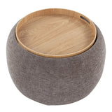 Tray - Pouf Contemporary Ottoman - Furniture Home Direct