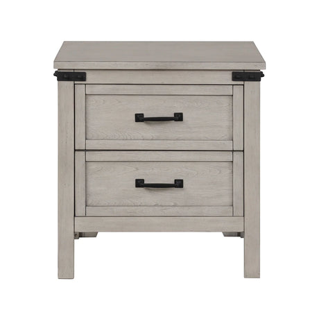 Alexandria - Nightstand, Mountain Mist Finish - Gray - Furniture Home Direct