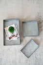 Decorative Galvanized Nesting Trays (Set of 3) - Gray - Furniture Home Direct