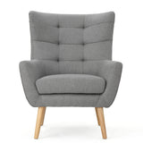 Club Chair With Rubberwood Legs