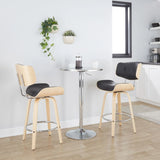 Bistro - Contemporary Adjustable Round Bar Table - Silver - Furniture Home Direct