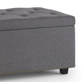 Hamilton - Upholstered Lift Top Rectangular Storage Ottoman - Furniture Home Direct