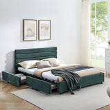 Modern Cushioned Bed Frame With Headboard And Drawers - Furniture Home Direct