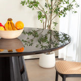 Modern High Gloss Minimalist Round Dining Table - Black - Furniture Home Direct