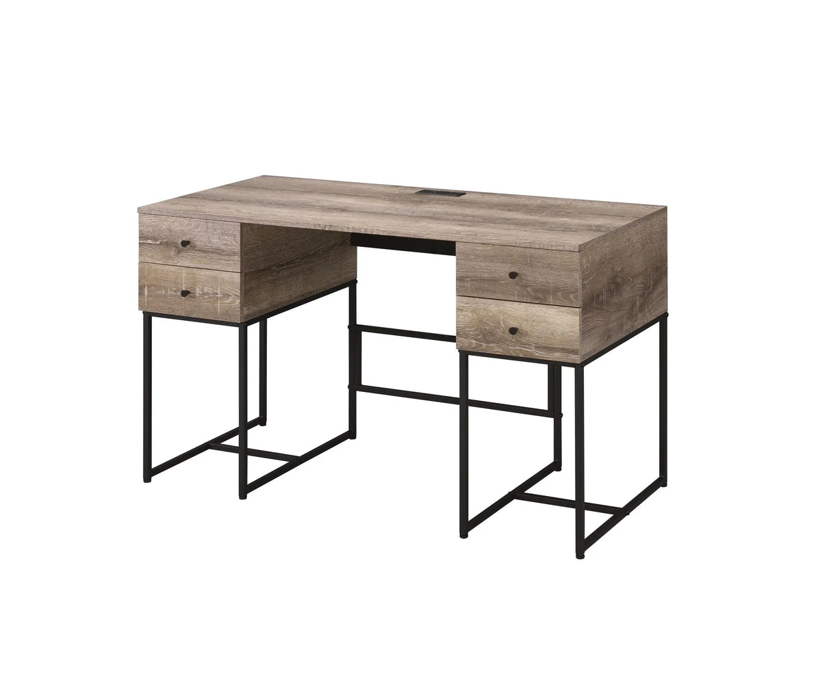 Desirre - Wirting Desk With USB Port - Oak - Furniture Home Direct