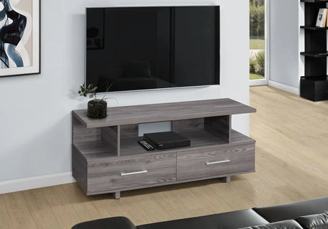 TV Stand, Console, Media Entertainment Center, Storage Cabinet, Elegant Design - Gray - Furniture Home Direct