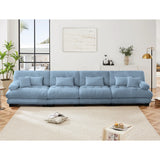 4-Seater Modular Chenille Sofa - Blue - Furniture Home Direct