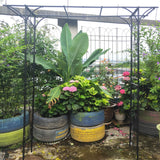 Metal Garden Arch Climbing Plants Support Rose Arch Outdoor - Black - Furniture Home Direct