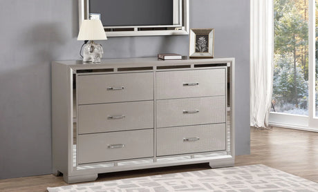 Alana - Dresser - Silver Champagne - Furniture Home Direct