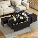 Extendable Coffee Table With 2 Hidden Storage Space And 2 Drawers For Living Room - Furniture Home Direct