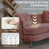 Loveseat Sofa, Upholstered Couch With Metal Legs - Furniture Home Direct