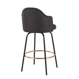 Ahoy - Contemporary Fixed Height Counter Stool Round Footrest (Set of 2) - Furniture Home Direct