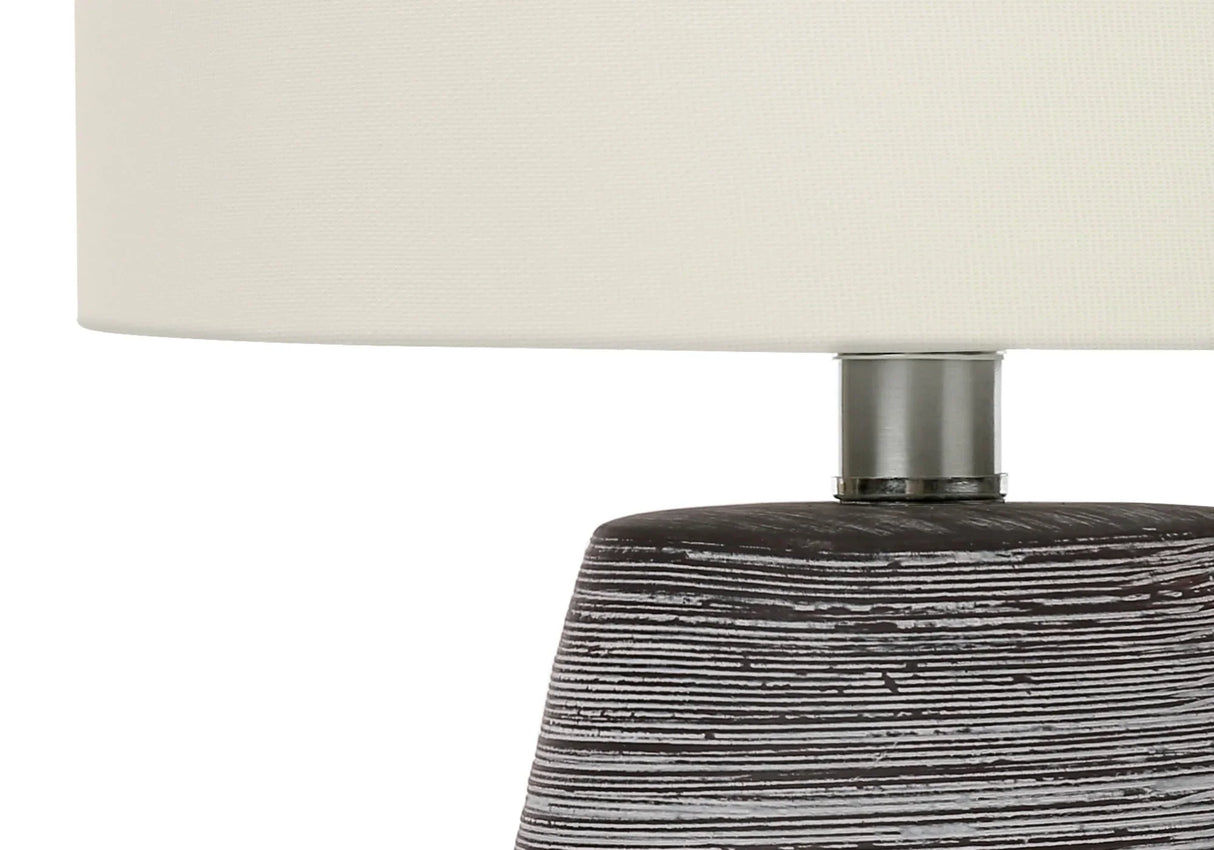 Lighting, Table Lamp, Ceramic, Contemporary - Gray / Cream - Furniture Home Direct