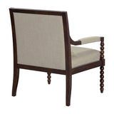 Philippe - Accent Arm Chair With Backrest - Beige / Brown - Furniture Home Direct