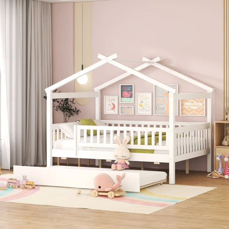 Creativity House Bed With Twin Size Trundle - Furniture Home Direct