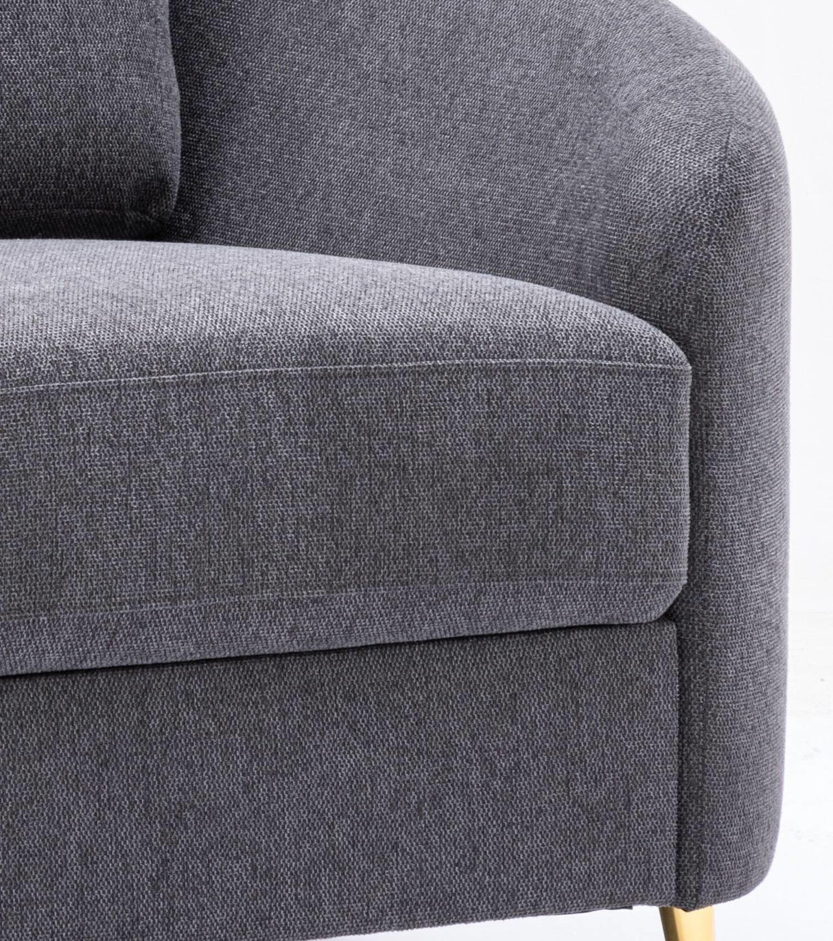 Yuina Gray Linen 3 Pieces Living Room Set - Furniture Home Direct