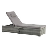 Outdoor Chaise Lounge Set With Cushions Patio Light Gray - Furniture Home Direct