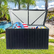 Metal Storage Box Store Large Out Door Use - Black - Furniture Home Direct