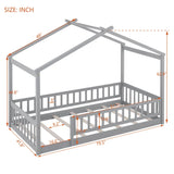 Bed House Bed Frame With Fence - Furniture Home Direct
