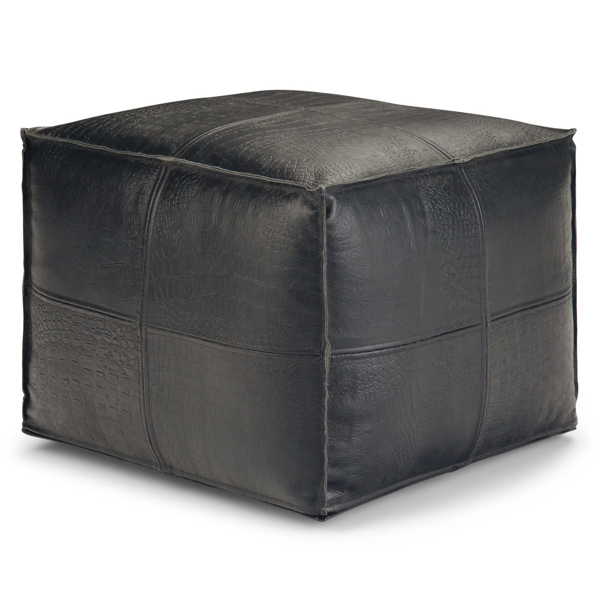 Bowen - Square Pouf - Black - Furniture Home Direct