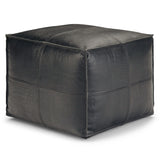 Bowen - Square Pouf - Black - Furniture Home Direct