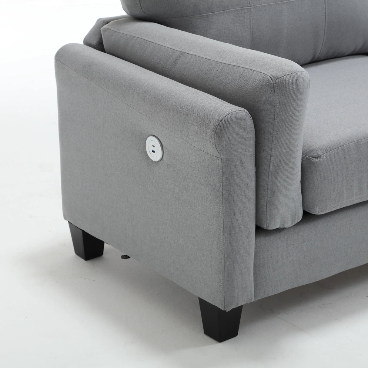 Modern 3 Piece Living Room Set - Gray - Furniture Home Direct