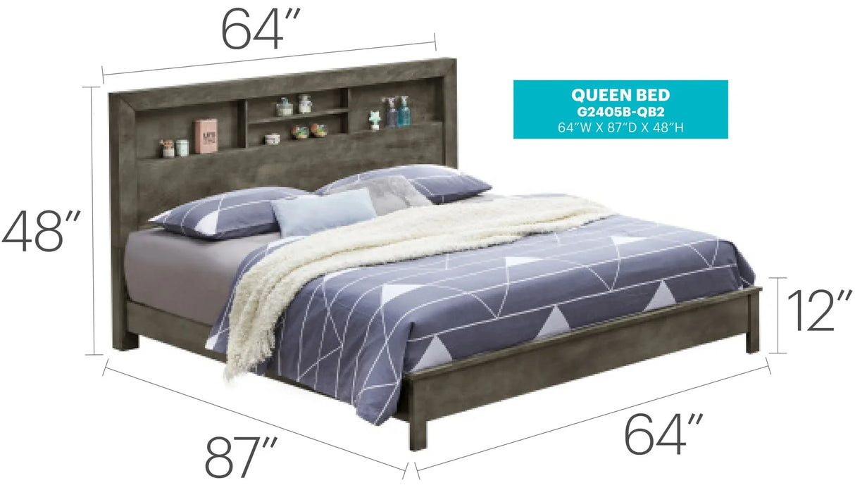 Bed With Transitional Design Stylish - Furniture Home Direct