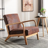 Classic Mid-Century Modern Accent Chairs, Open Framed Armchair With Cushioning - Furniture Home Direct