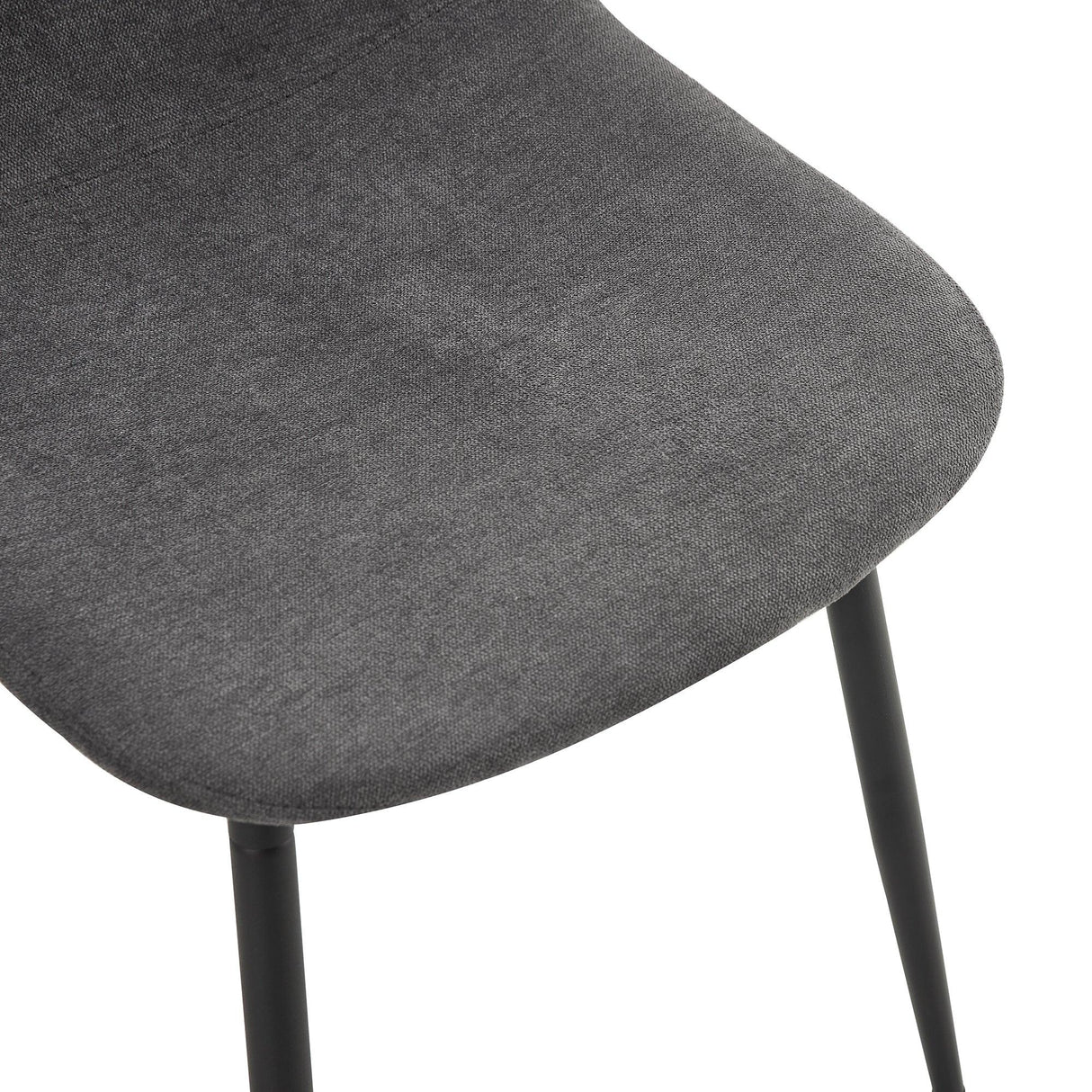 Dining Set Glass Table with Dark Gray Chairs Charcoal - Furniture Home Direct