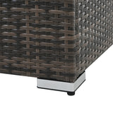 5 Piece Wicker Patio Sectional Set - Gray - Furniture Home Direct