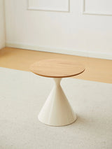 Round Coffee Table - Brown / White - Furniture Home Direct