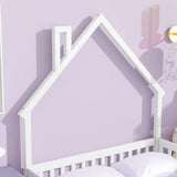 House-Shaped Headboard Floor Bed With Fence - Furniture Home Direct