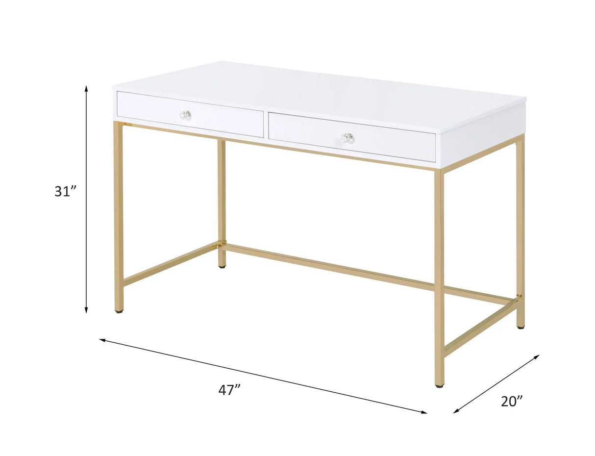 Ottey - High Gloss Writing Desk - Furniture Home Direct