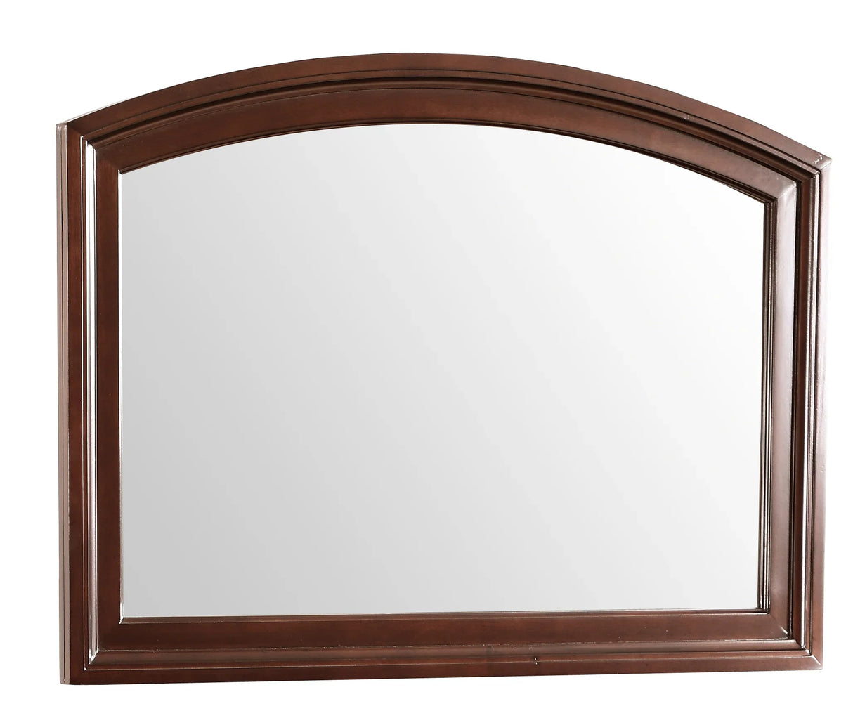 Bedroom Mirror Arched Wood Frame Classic Cappuccino - Furniture Home Direct