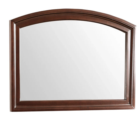 Bedroom Mirror Arched Wood Frame Classic Cappuccino - Furniture Home Direct