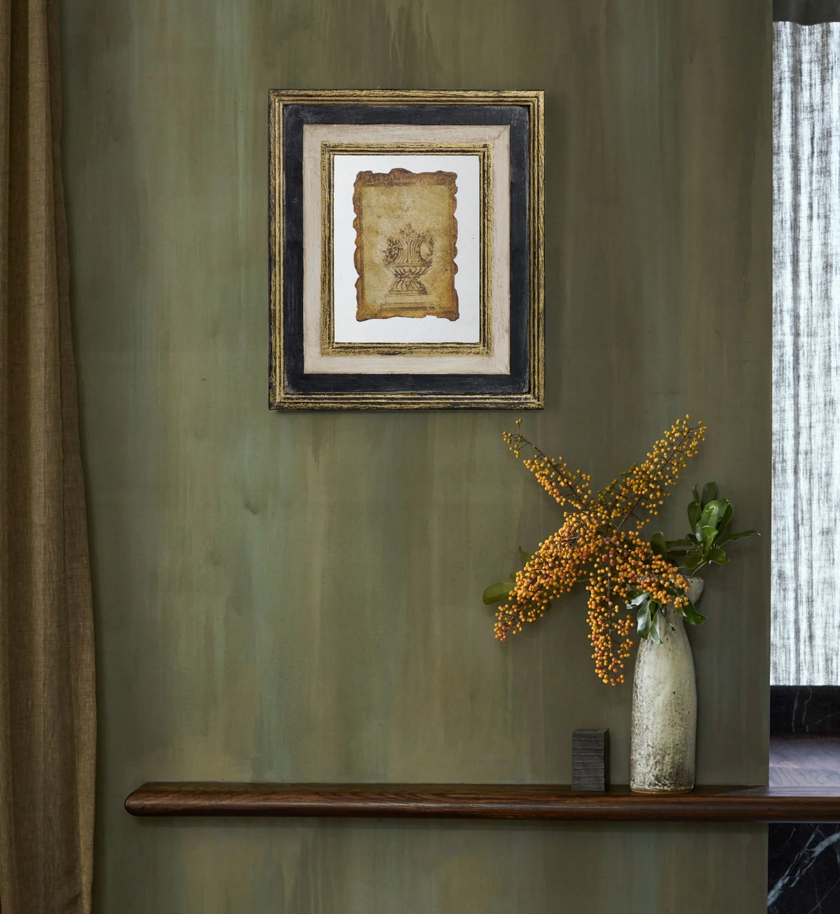 Lucian - Stylish Framed Antiqued Sculpture Print - Furniture Home Direct