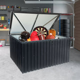 Metal Storage Box Store Large Out Door Use - Black - Furniture Home Direct