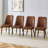 Modern Dining Chairs With Sleek Backrest And Metal Legs - Furniture Home Direct