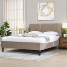 Aspen - Vertical Tufted Modern Headboard Platform Bed Set - Furniture Home Direct