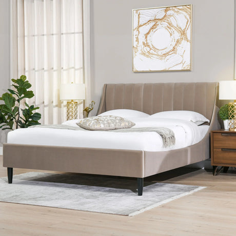 Aspen - Vertical Tufted Modern Headboard Platform Bed Set - Furniture Home Direct